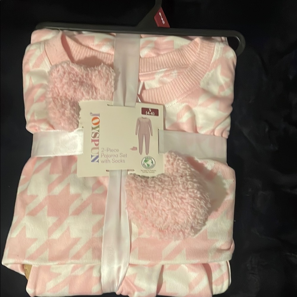Soft Pink Plush Pajama Set Cozy Sleepwear